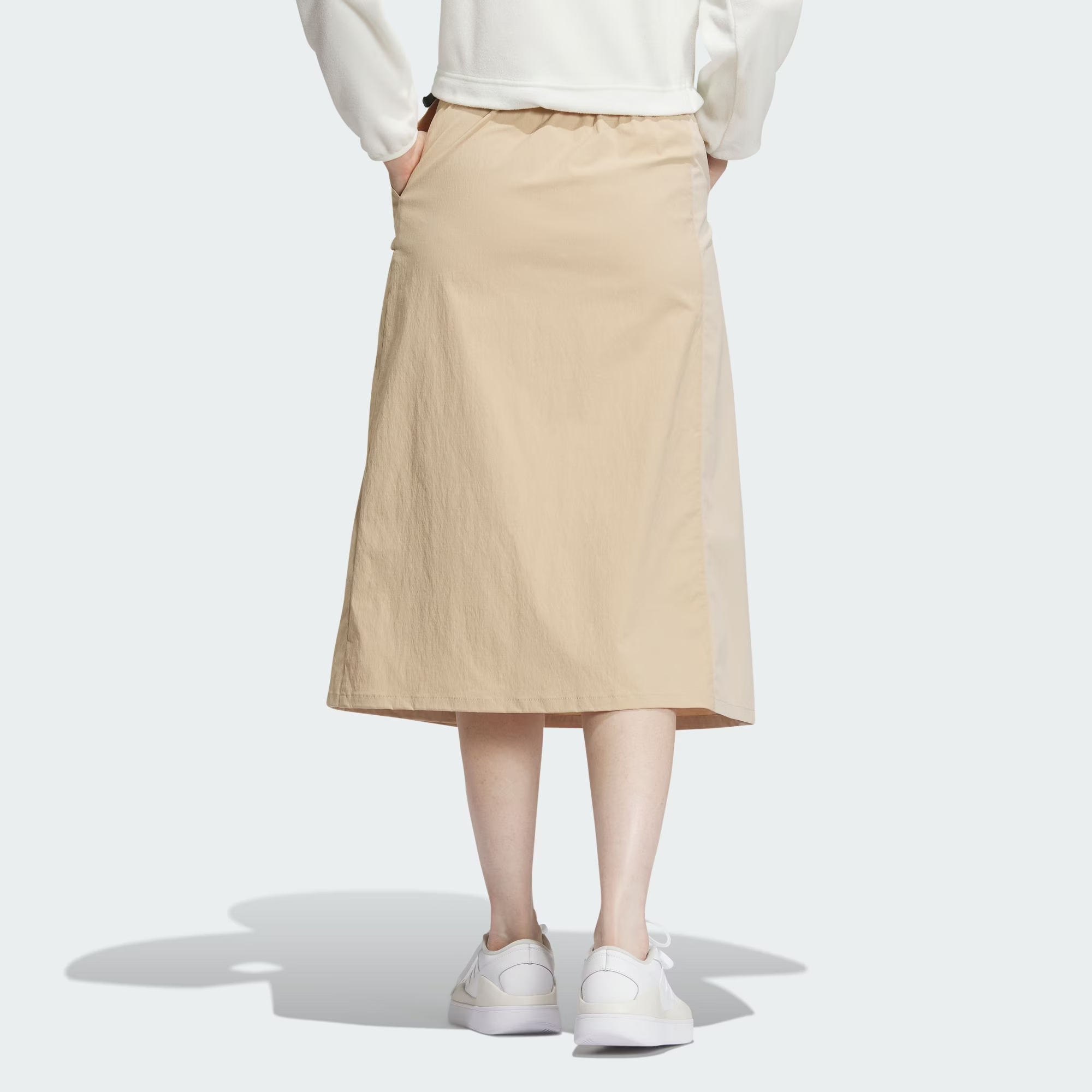 (WMNS) adidas City Escape Cargo Skirt 'Beige' JE8586 - 4