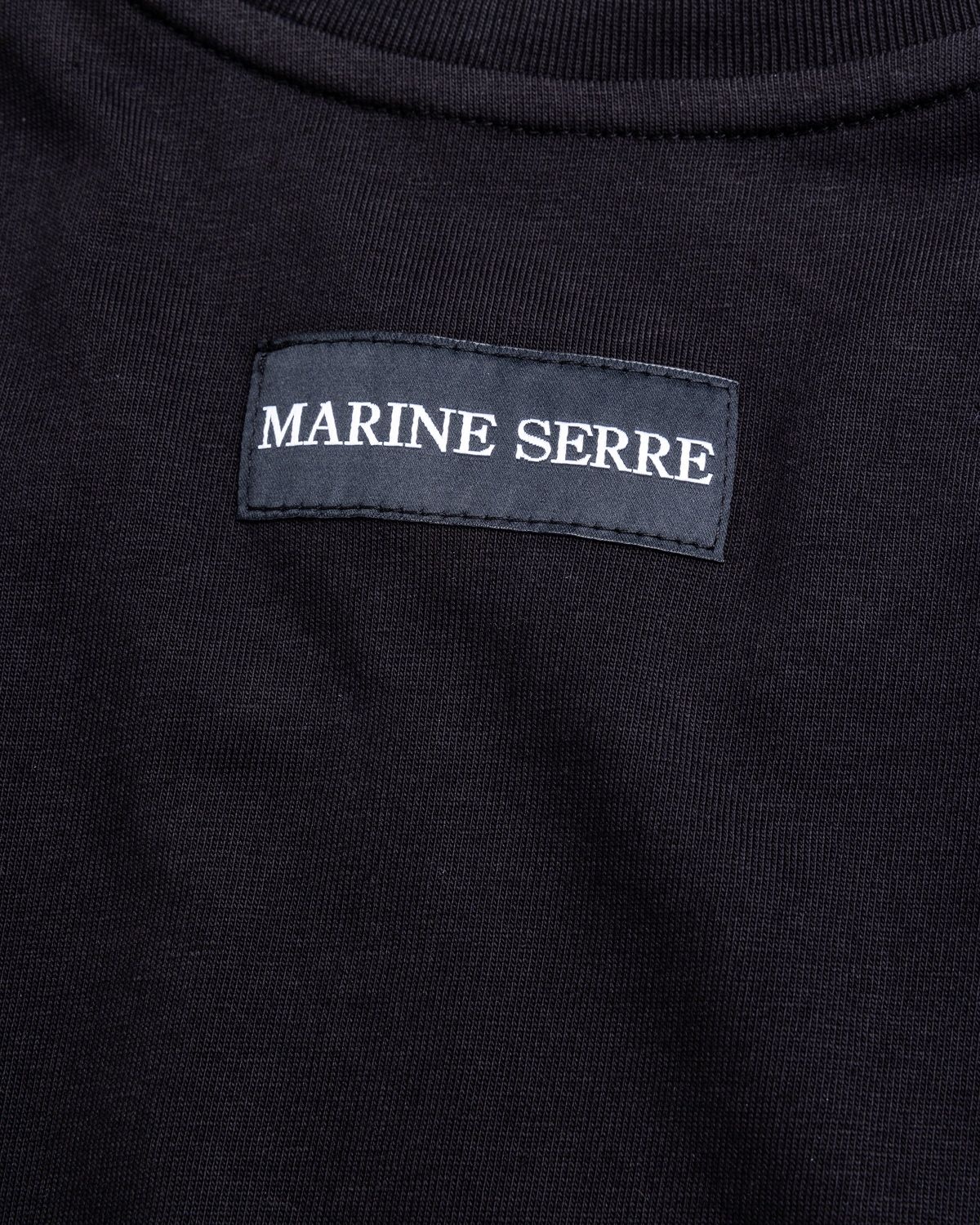 Marine Serre – Organic Cotton Jersey Plain Tank Top Black - 7