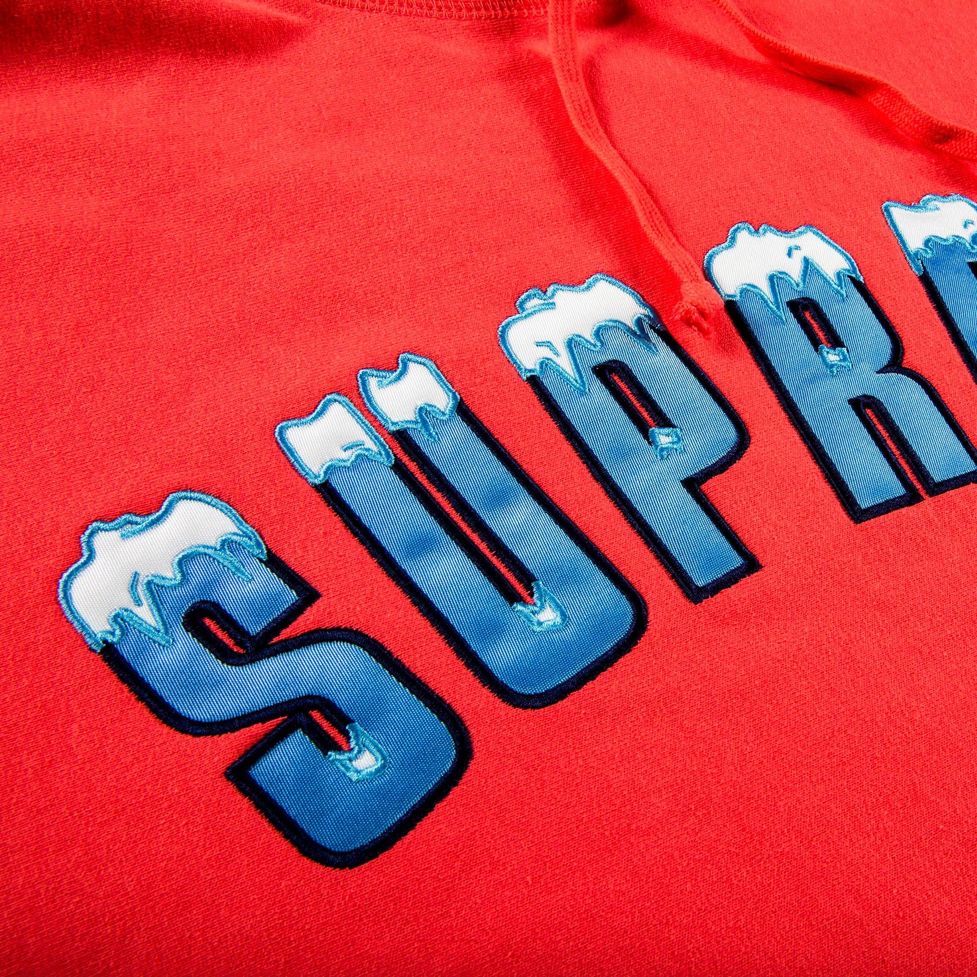 Supreme Icy Arc Hooded Sweatshirt 'Bright Coral' - 2