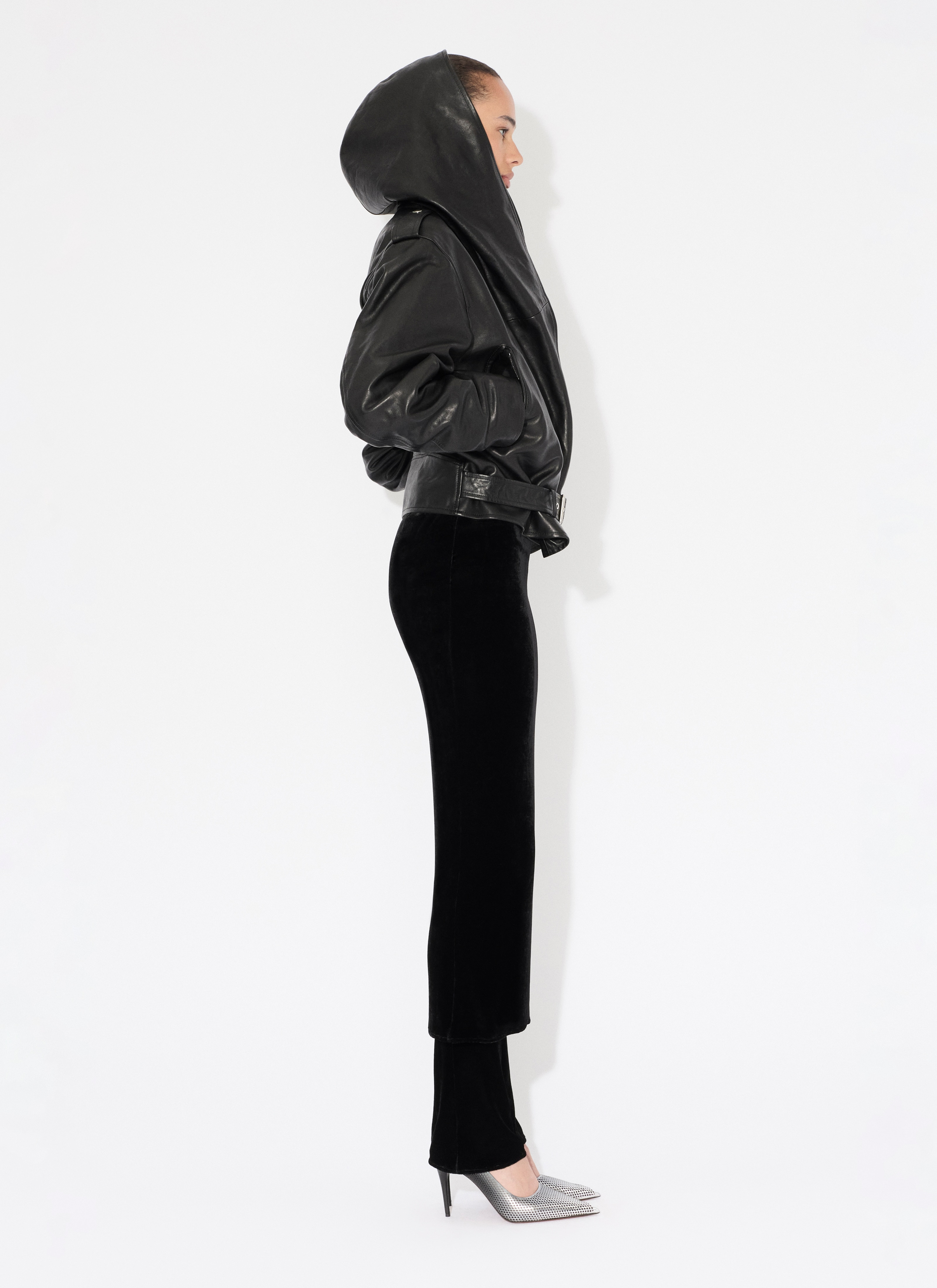 【関税込み】ALAIA グレー フード ボディスーツ Alaïa Hooded Biker | labelsfashion | REVERSIBLE