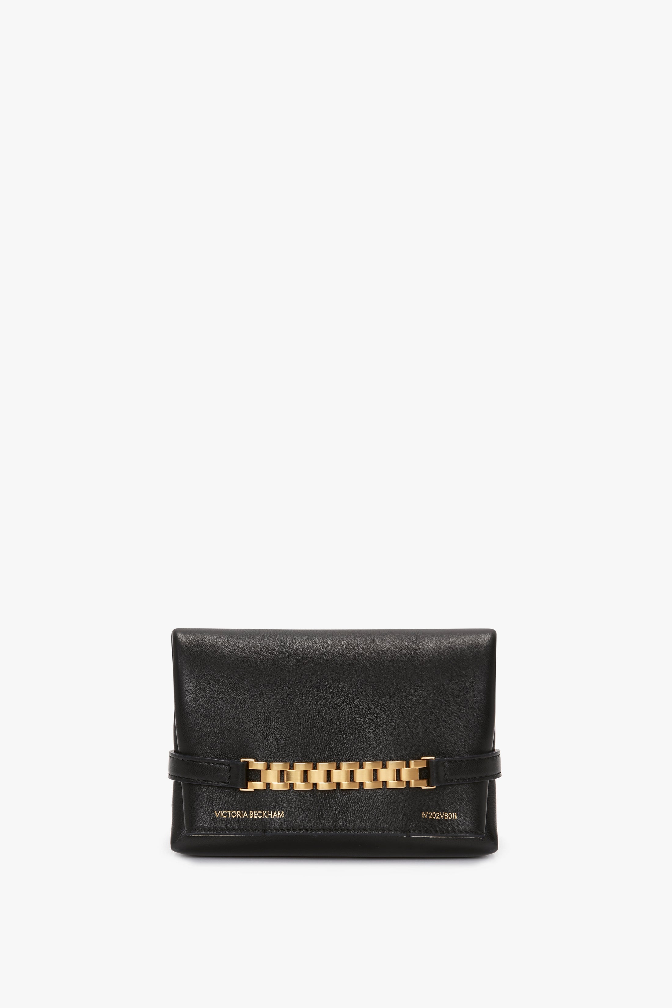 Mini Pouch With Long Strap In Black Leather - 3