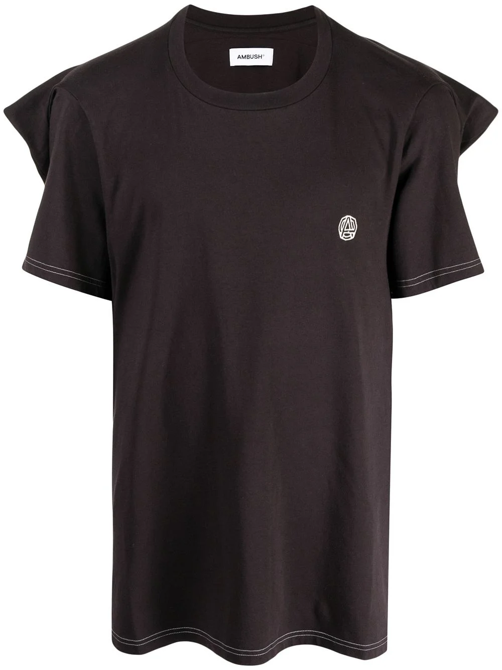panel-detail T-shirt - 1