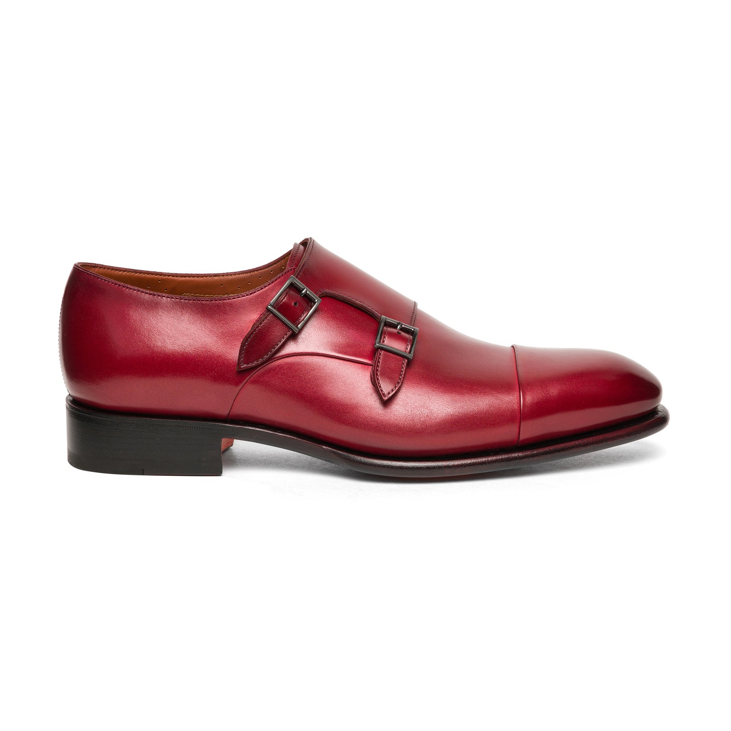 SANTONI CARTER - A TRIBUTE TO BMW 5 SERIES TOURING: Men's Fire Red Metallic leather double-buckle sh - 1