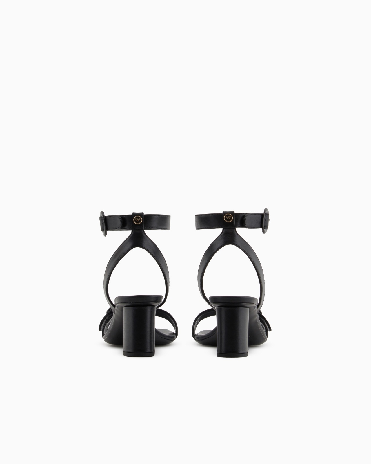 HEELED SANDALS WITH LEATHER DOUBLE STRAP - 4