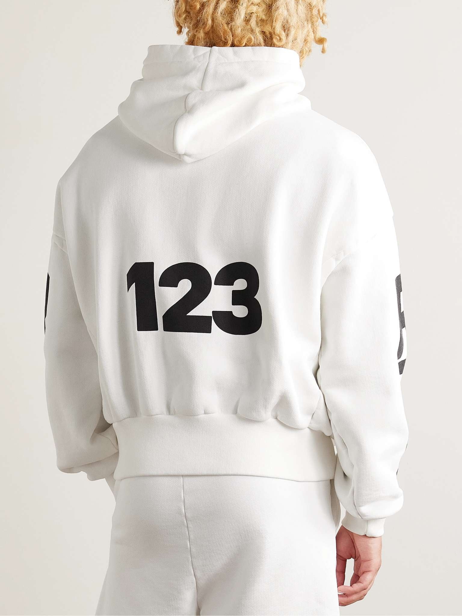 USO-123 Logo-Print Embroidered Cotton-Jersey Hoodie - 3