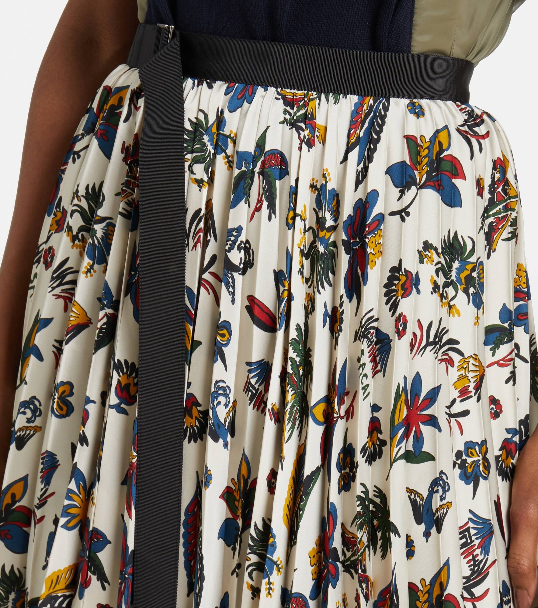 Printed pleated midi skirt - 4