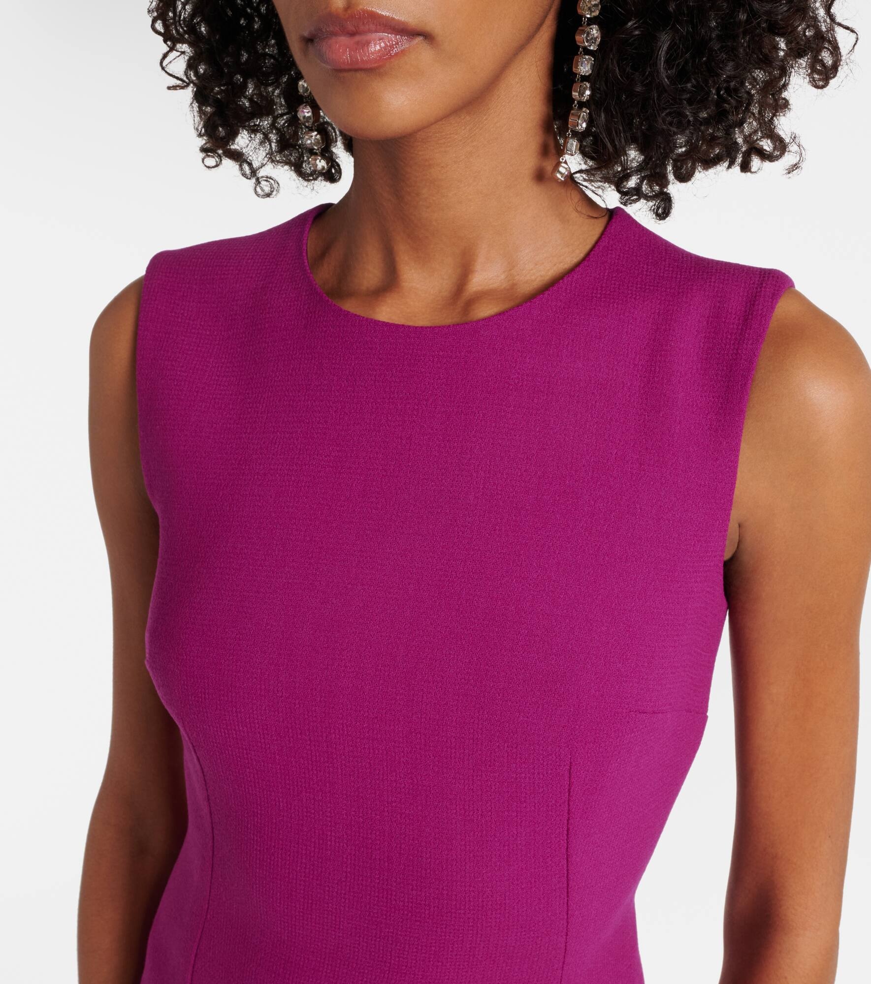 Wool crepe minidress - 4