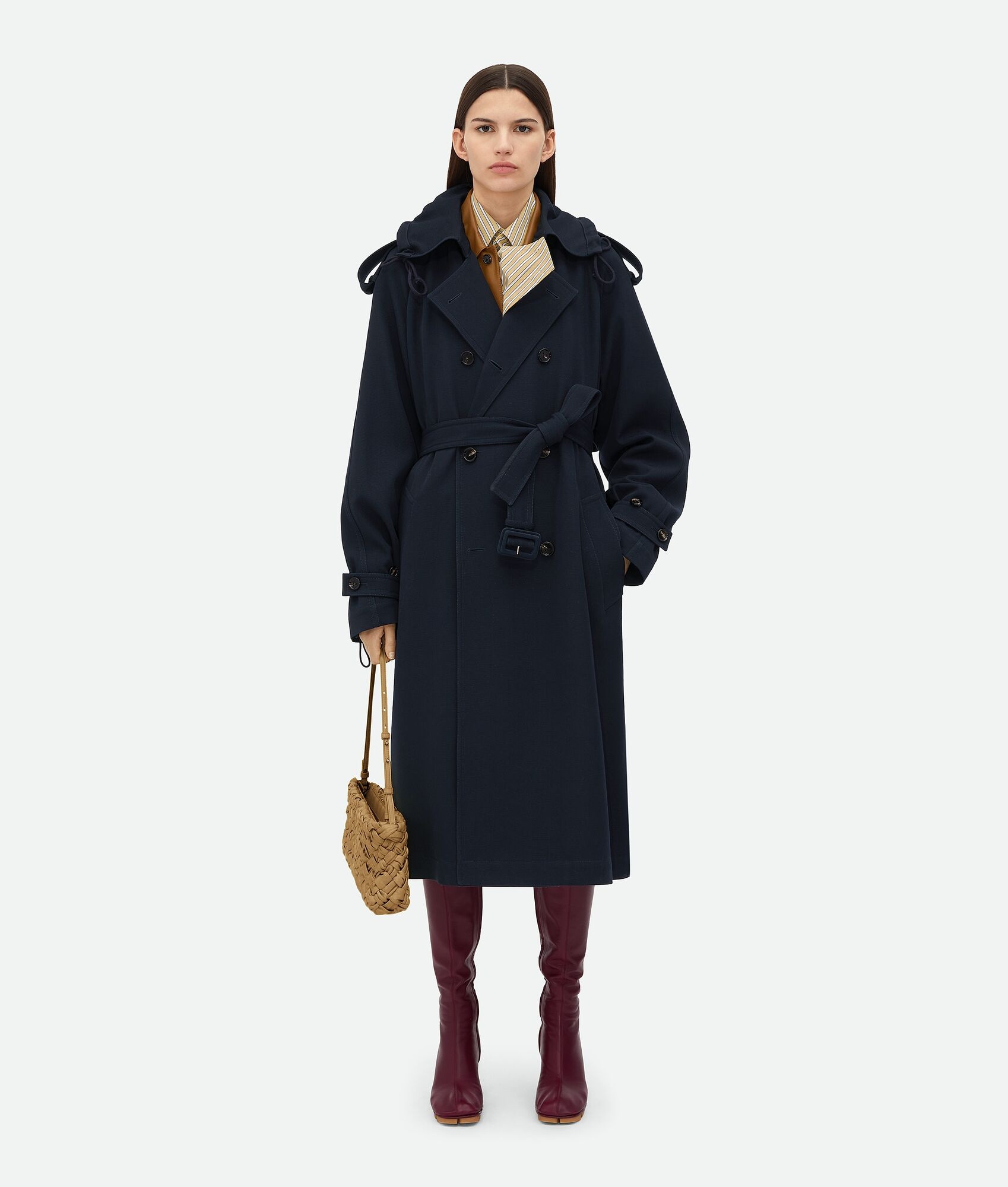 Wool Gabardine Trench Coat - 4