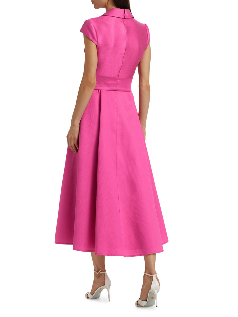 Women's Pebble Gazar Sash-Waist Cocktail Dress - Watermelon 5