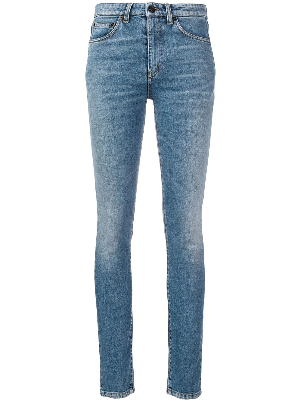 stonewashed skinny jeans - 1