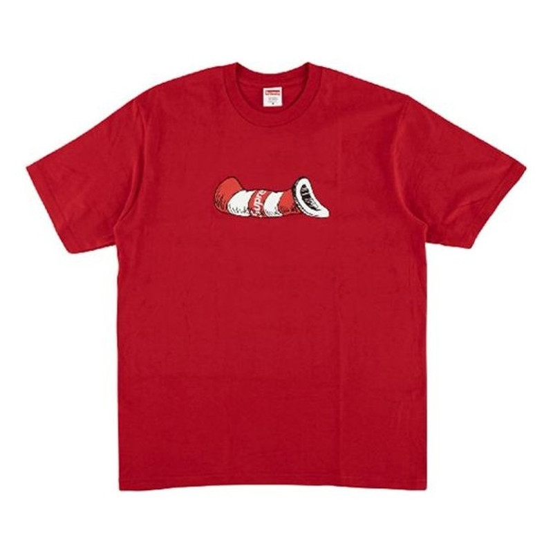 Supreme FW18 Cat in the Hat Tee Red Short Sleeve Unisex SUP-FW18-1205 - 1