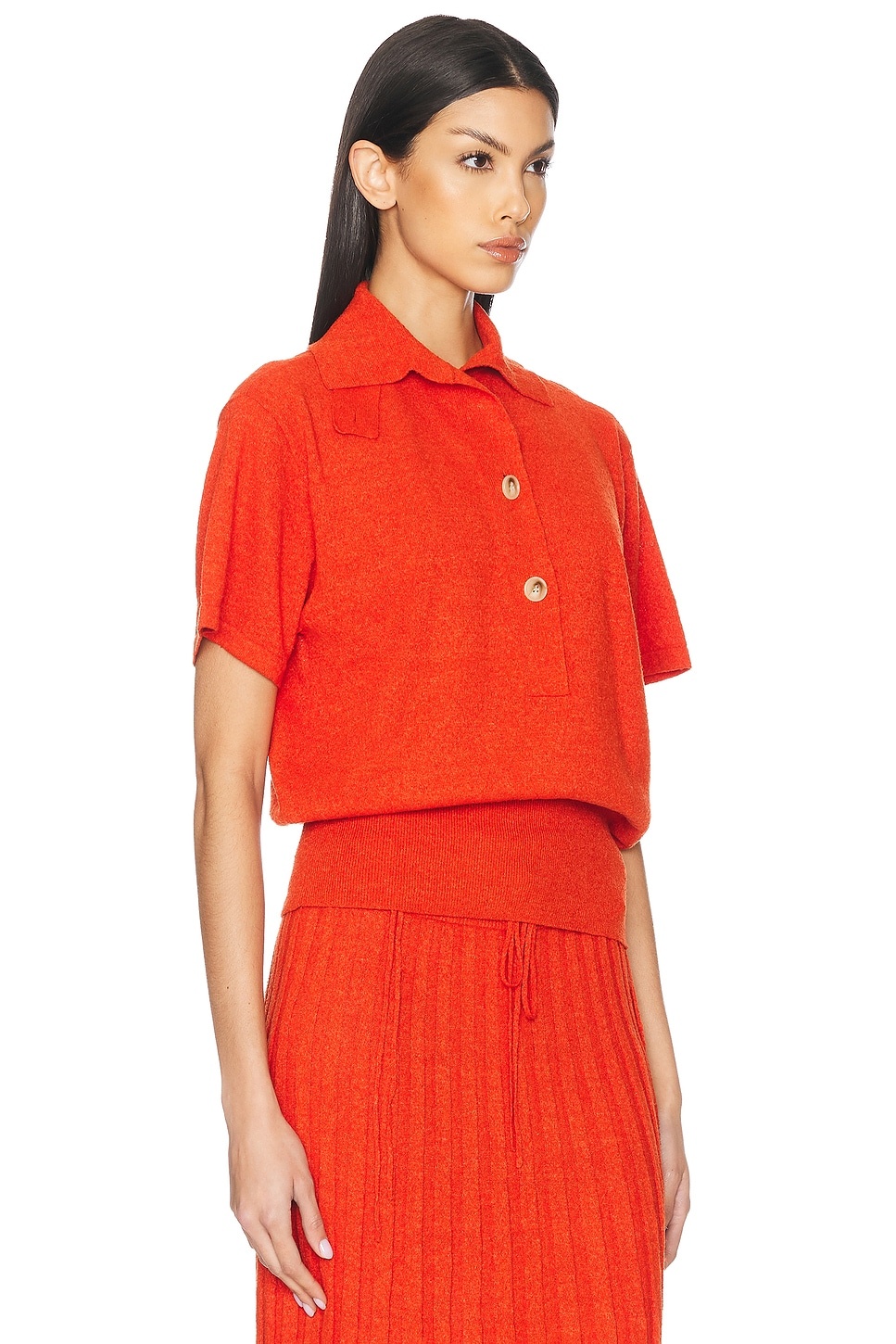 Straccio Knitted Polo Top - 2