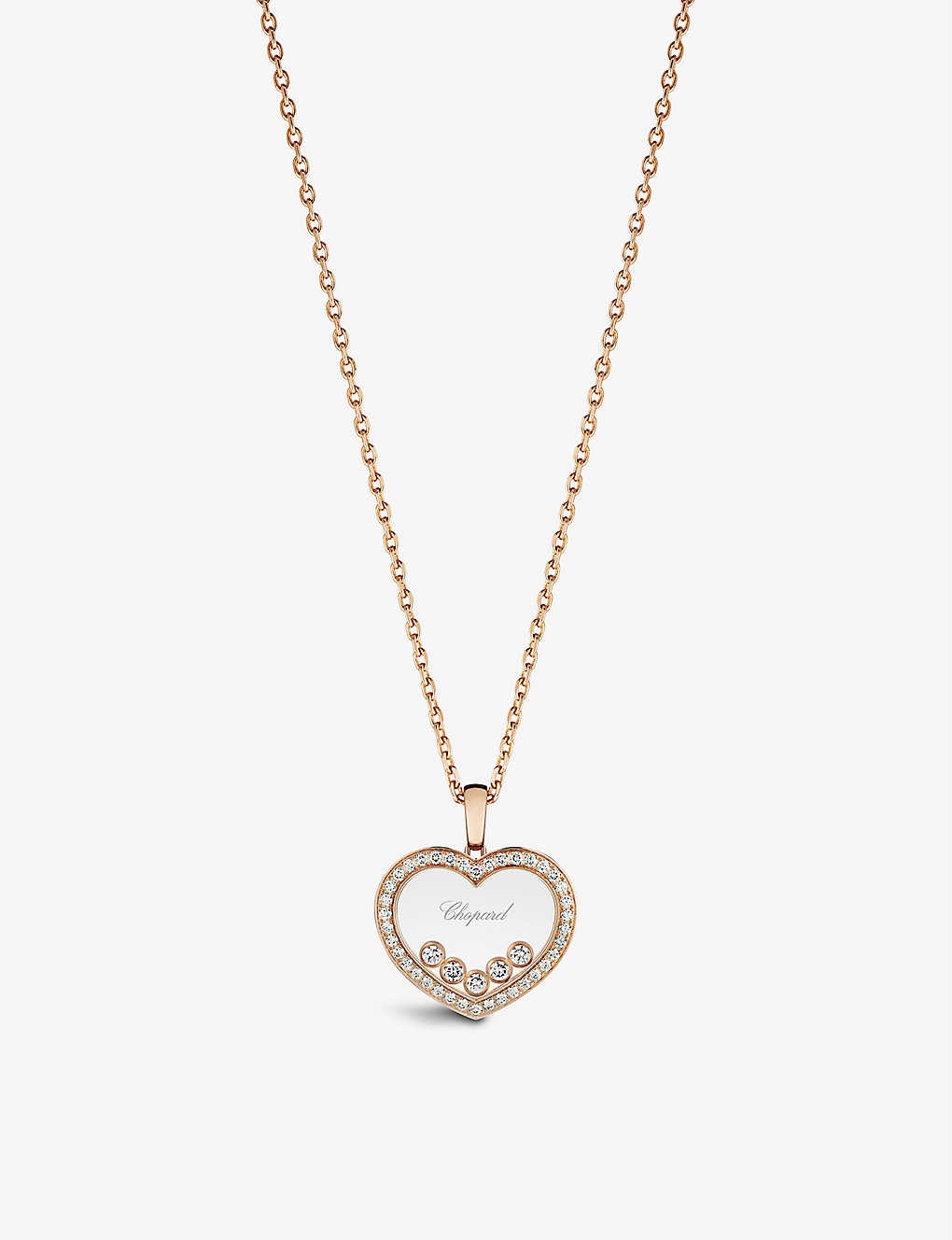 Happy Diamonds 18ct rose-gold and 0.73ct brilliant-cut diamond necklace - 4
