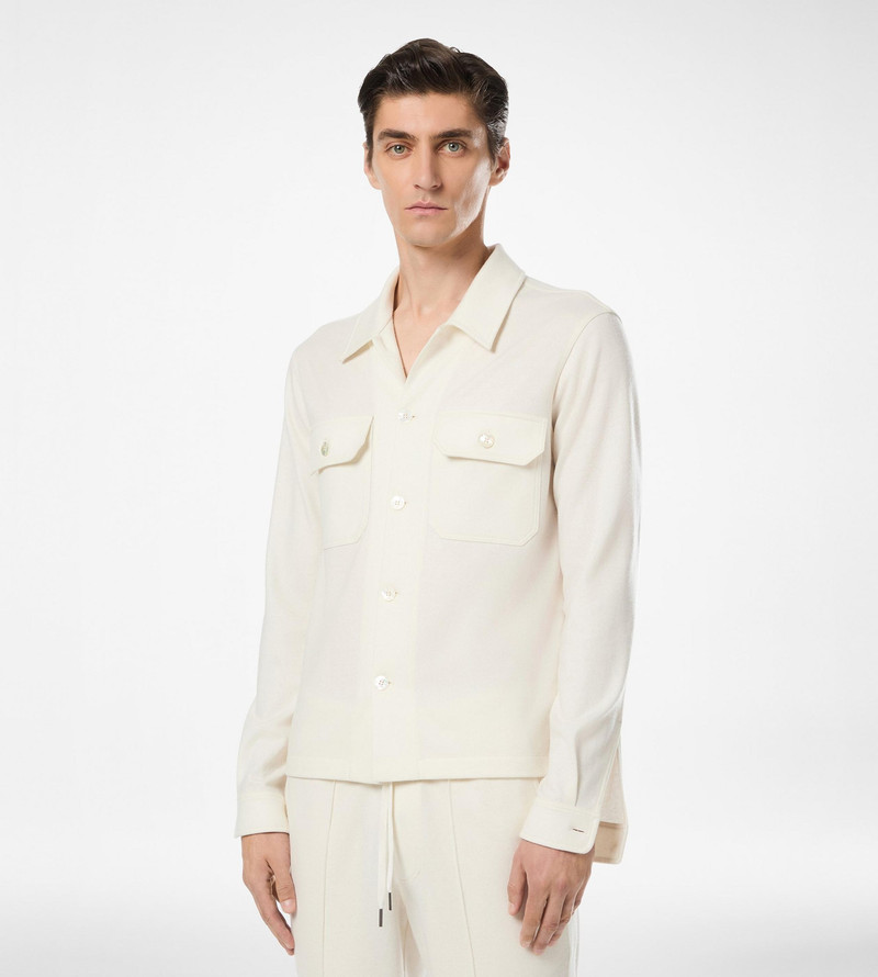 CASHMERE CHEST POCKET OUTERSHIRT 3