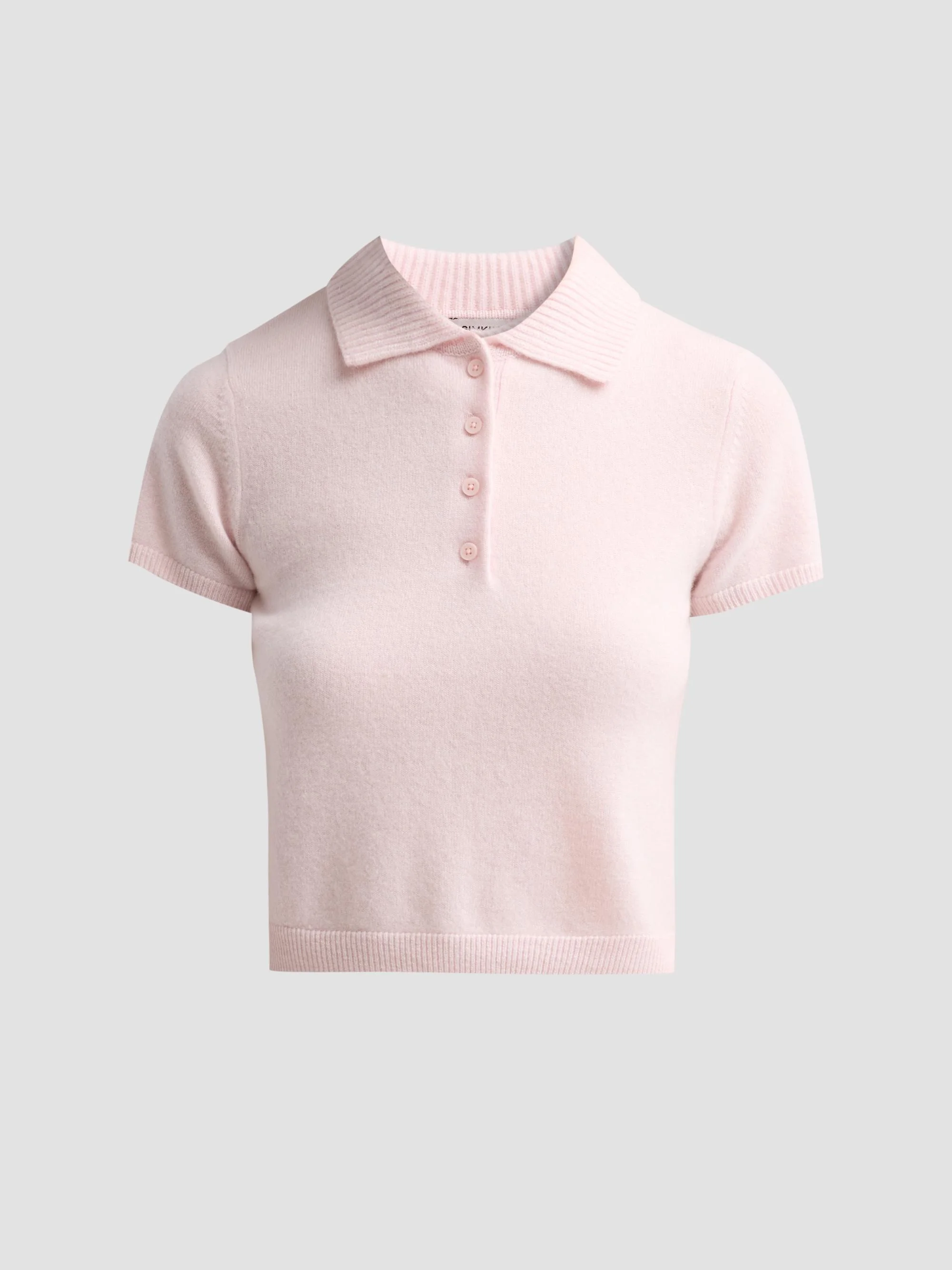 Women's Twila Cashmere Polo Shirt - Bubblegum - 1