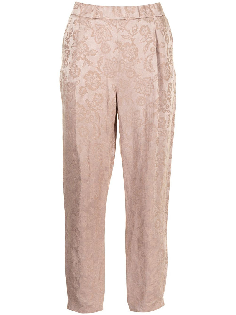 high-rise cropped jacquard trousers 1