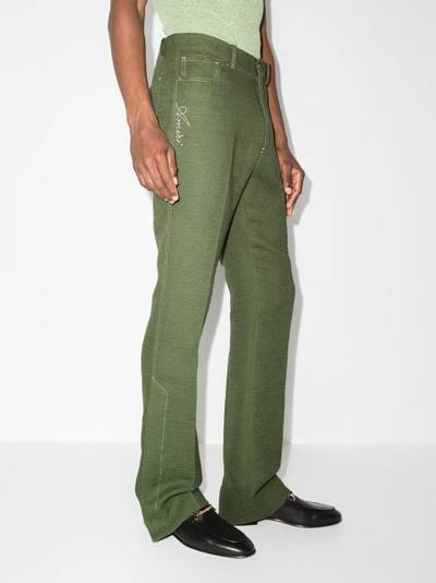 AMIRI embroidered-logo flared trousers outlook