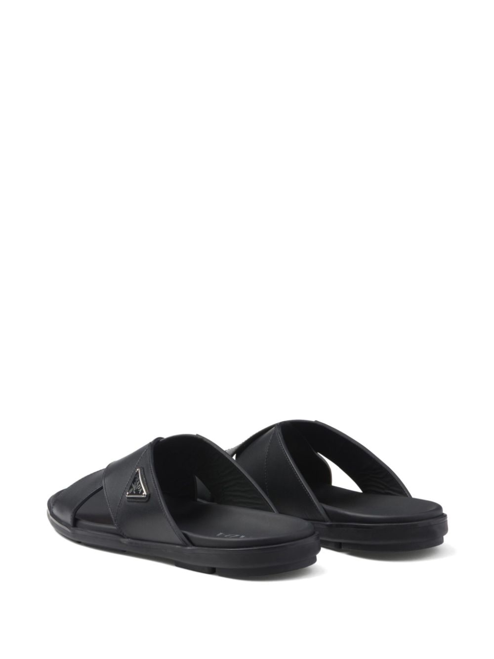 Leather crisscross slides - 3