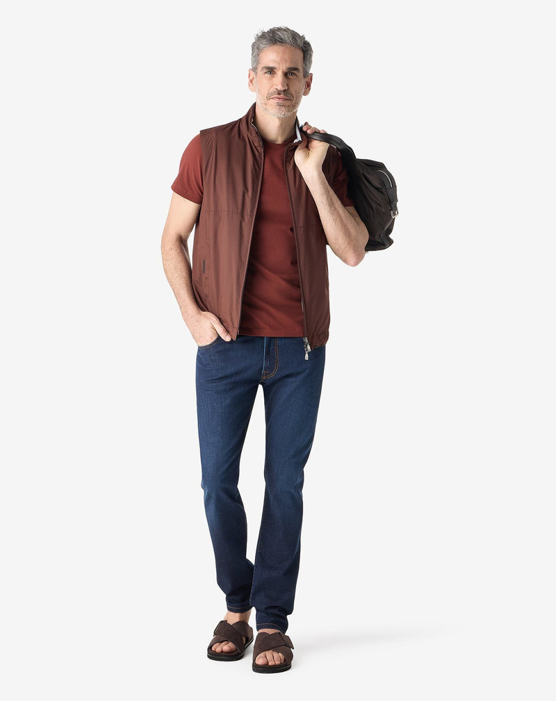 CORNELIANI 5-pocket trousers made from navy blue 9 oz stretch denim outlook