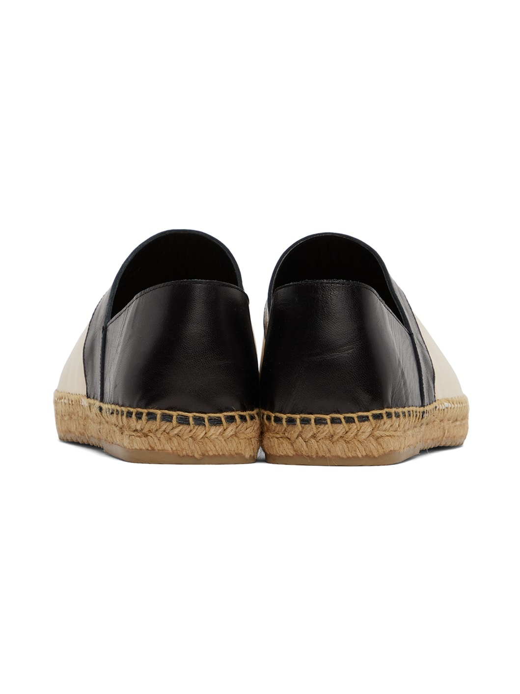 Black & Taupe Paneled Espadrilles - 2