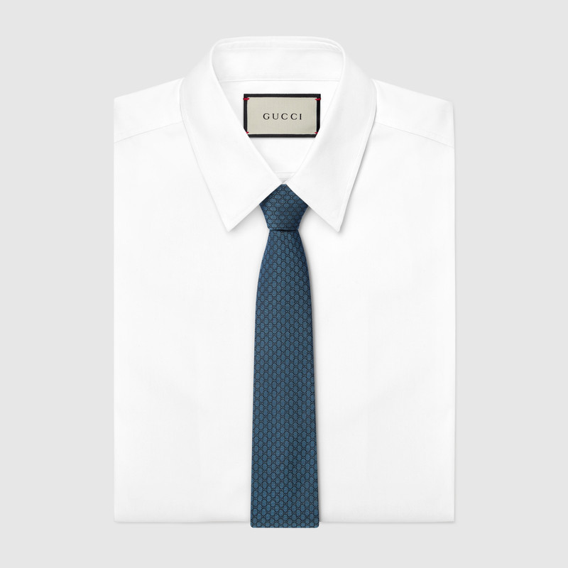 GUCCI GG silk jacquard tie outlook