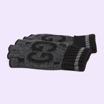 GUCCI GG cashmere fingerless gloves outlook