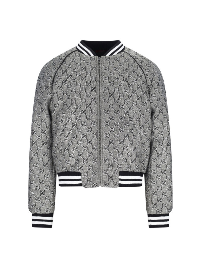'GG' RHINESTONE BOMBER JACKET - 1