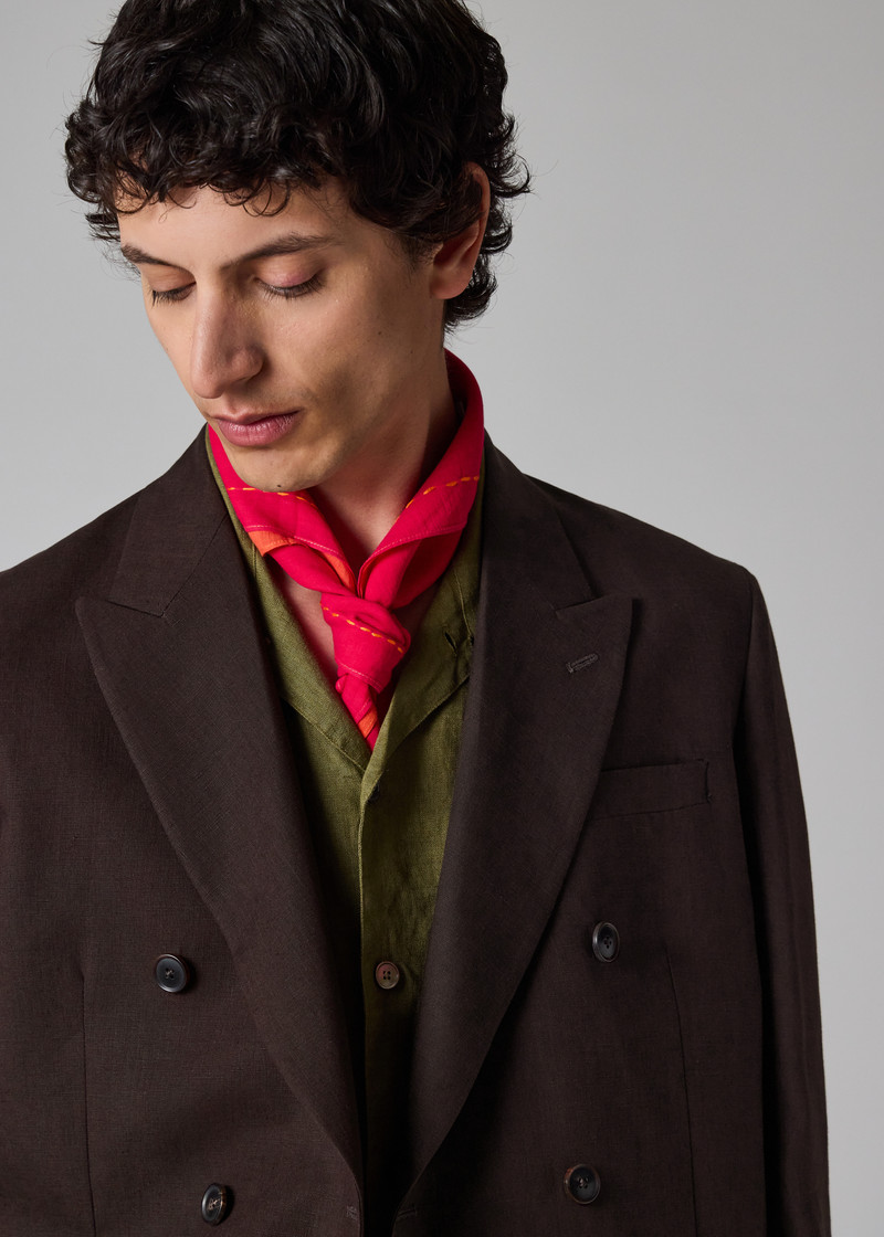 Aubergine Linen Suit 20
