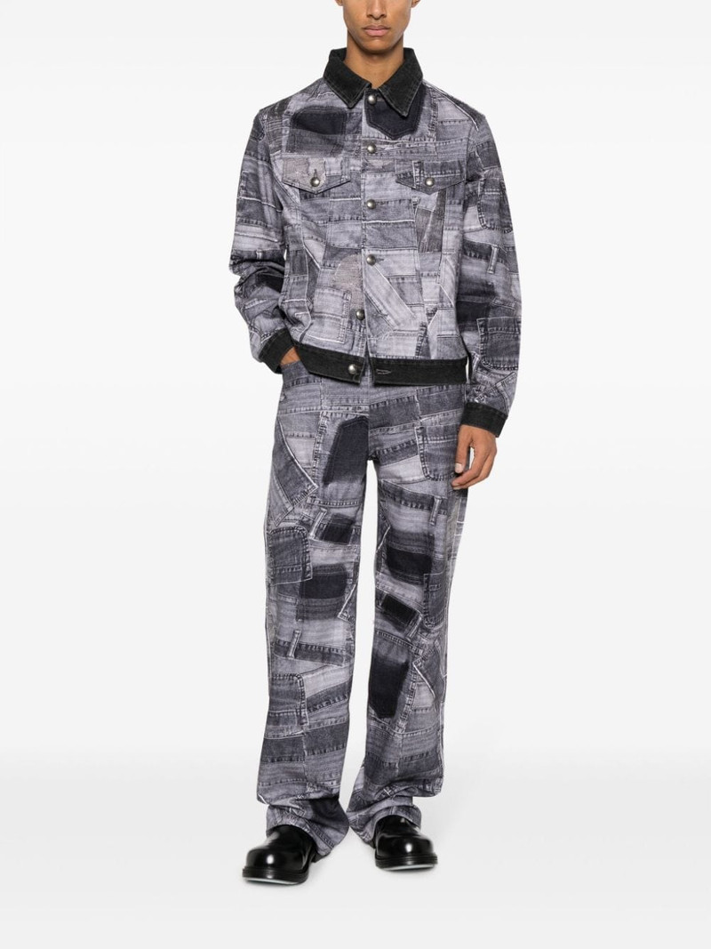 Andersson Bell patchwork wide-leg jeans outlook