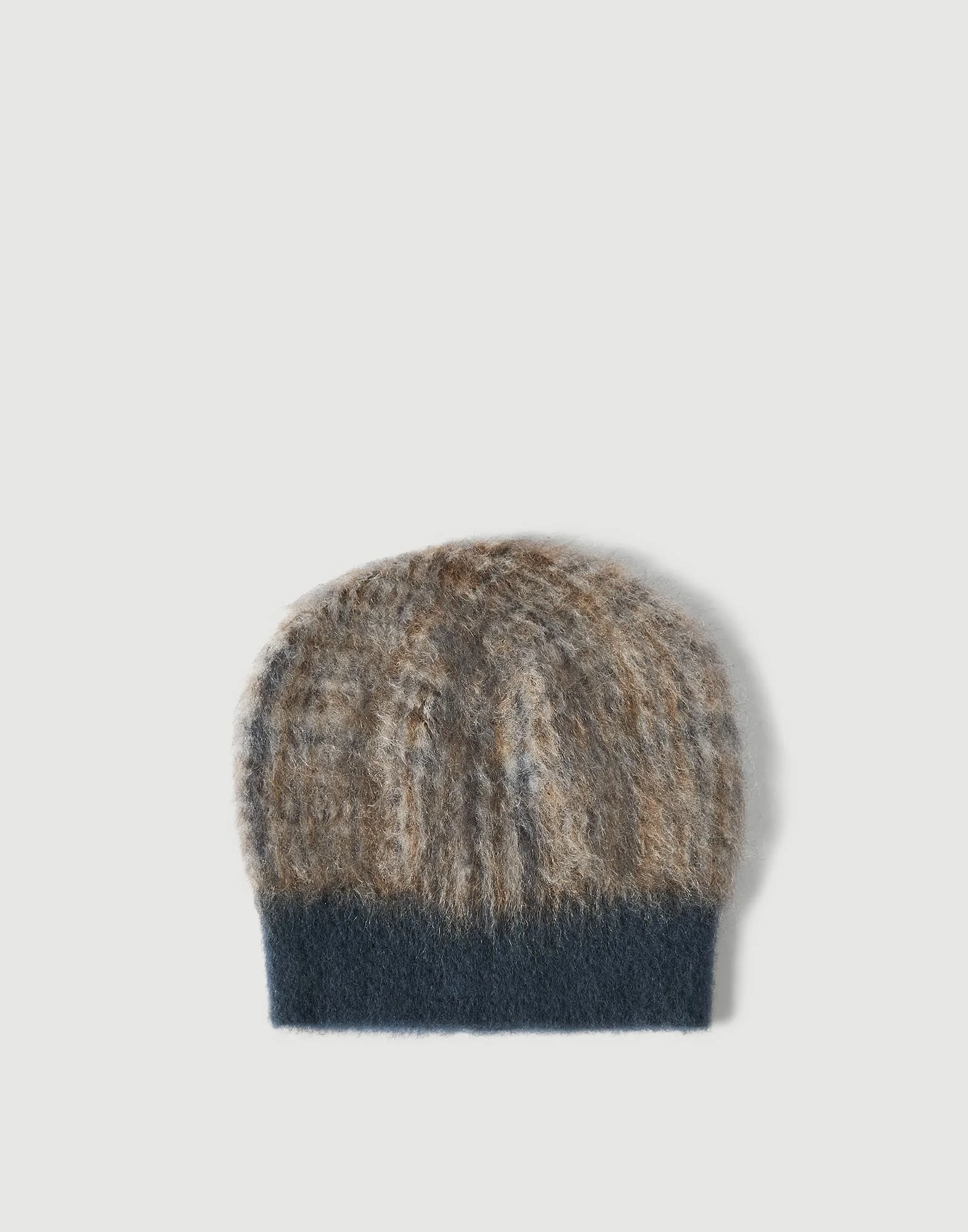 Mohair and would Prince of Wales double knit beanie - 1