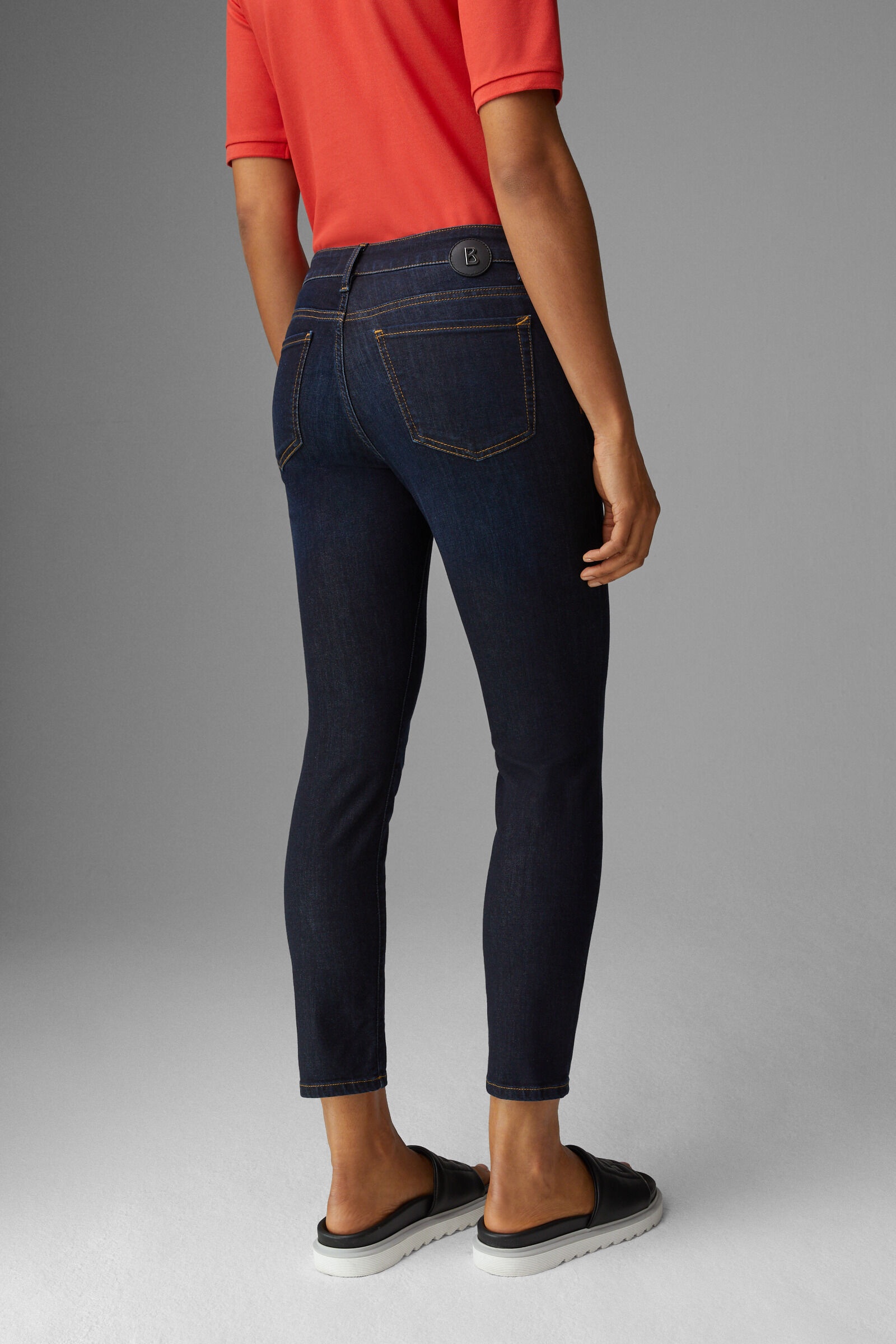 Slim fit Julie 7/8 jeans in Dark denim blue - 3