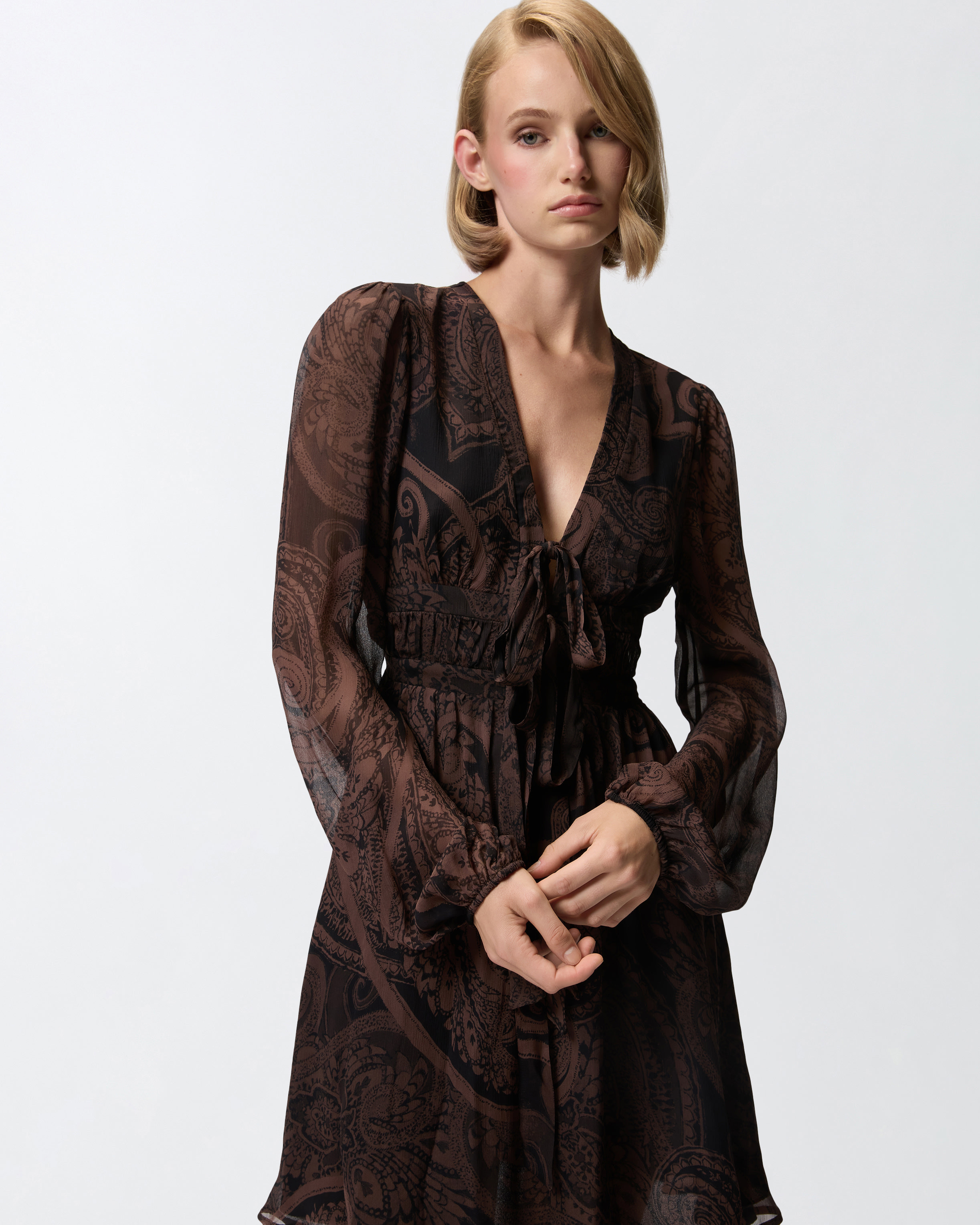 MINI DRESS WITH CASHMERE PRINT - 5