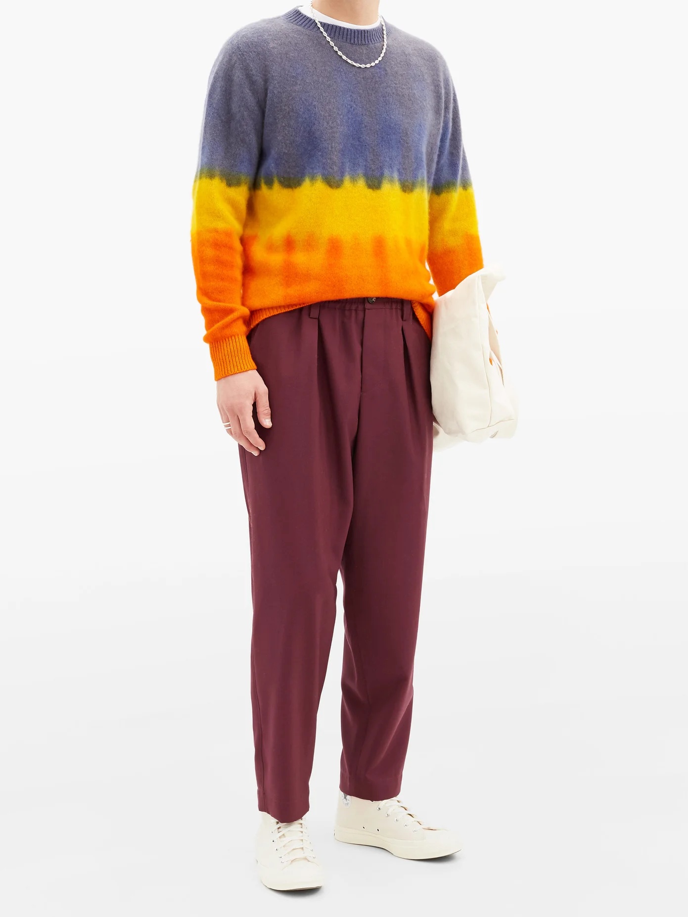 Gradient tie-dye cashmere sweater - 6