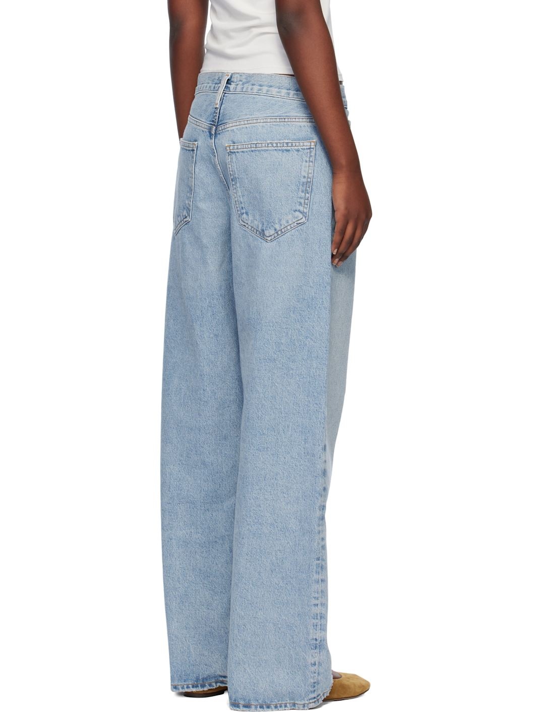 Blue Low Slung Baggy 30.5" Jeans - 3