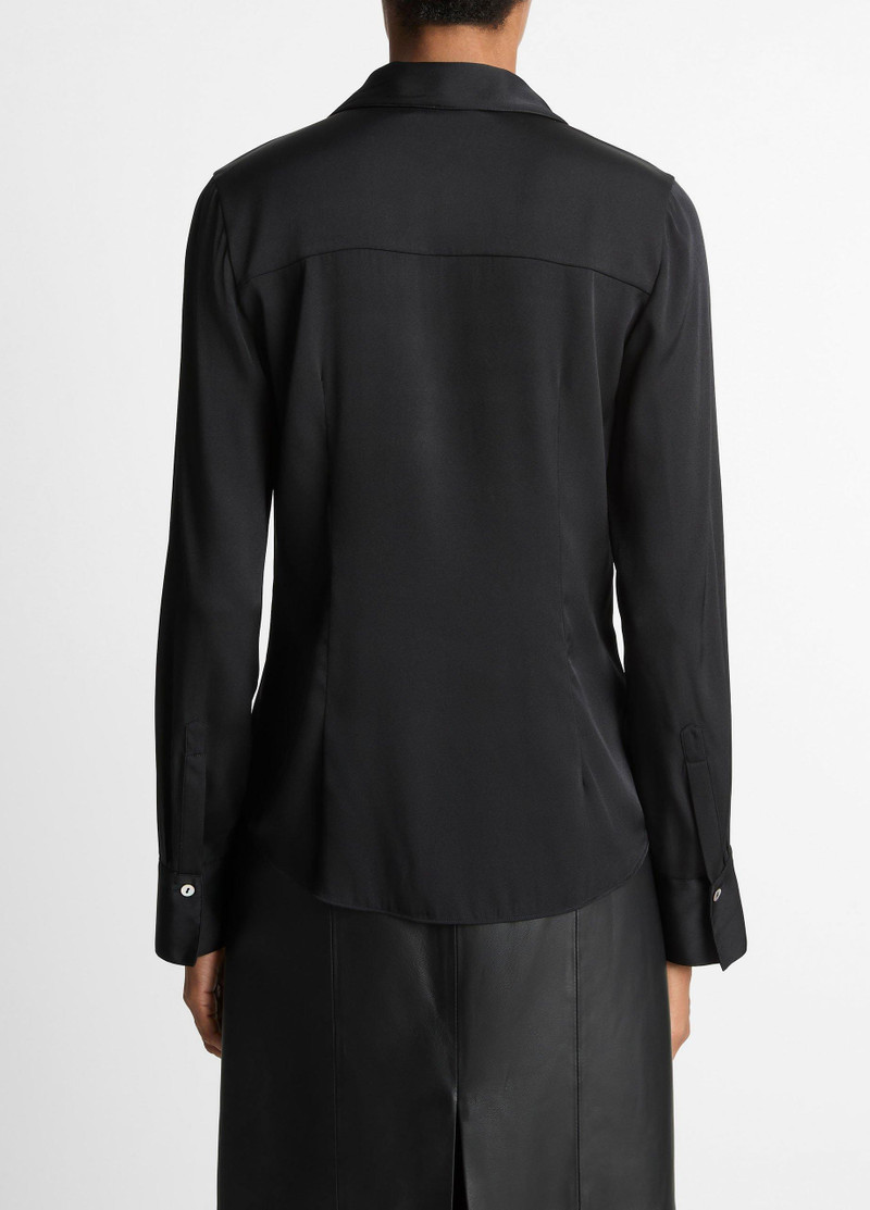 Vince Silk-Blend Slim Button-Front Blouse outlook