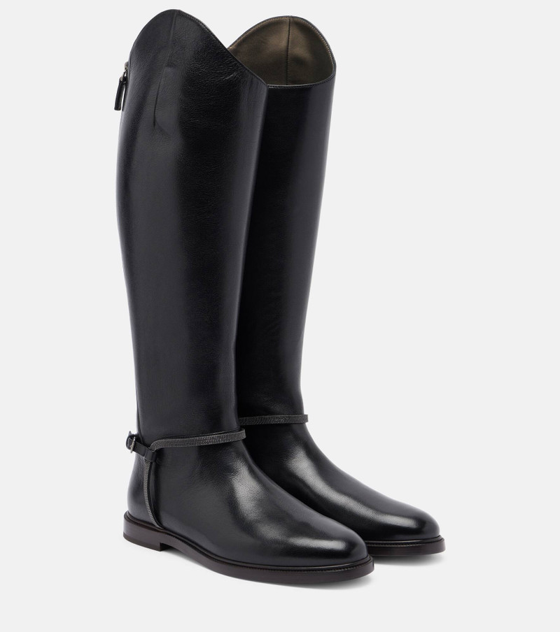 Monili leather knee-high boots 1
