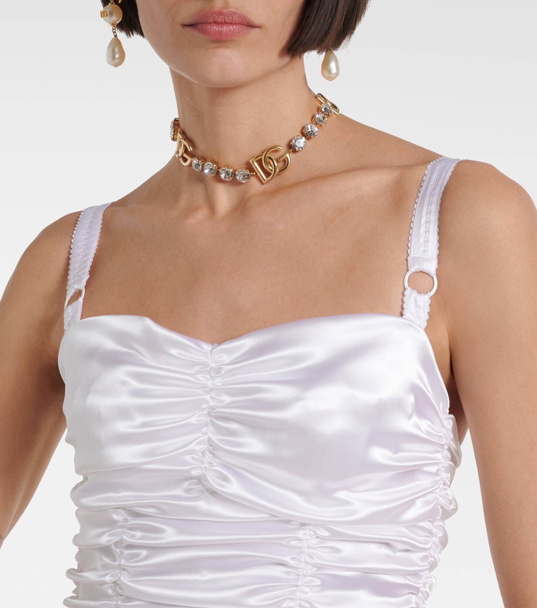 Ruched satin minidress - 4