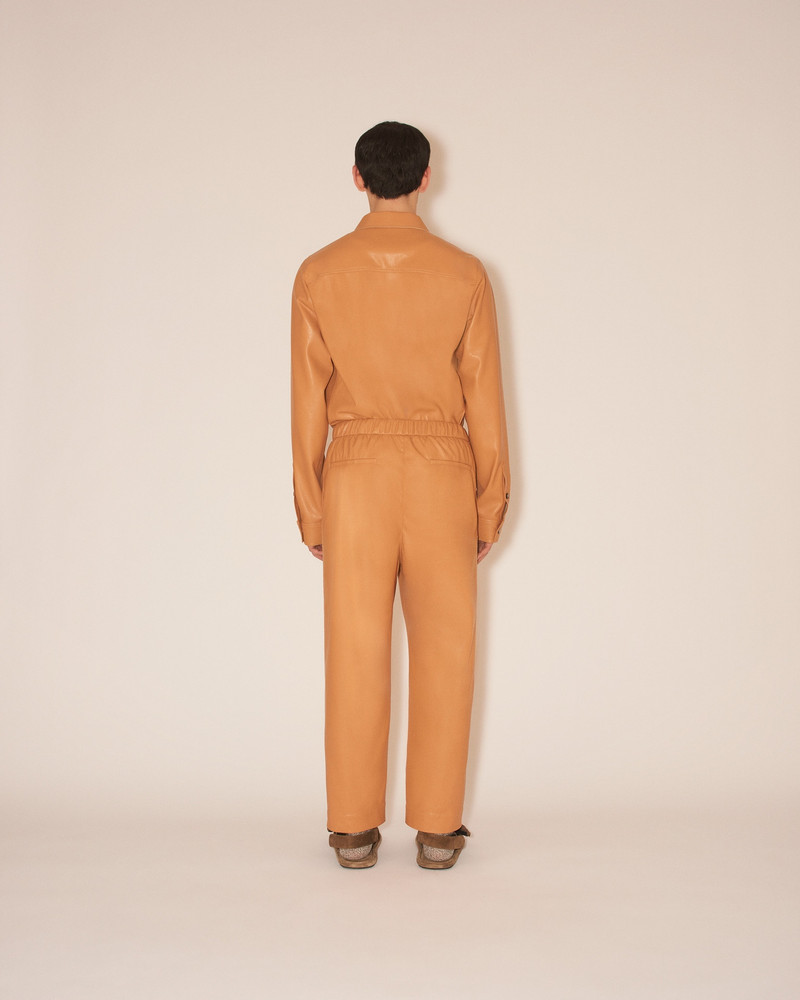 JAIN - OKOBOR™ alt-leather relaxed pants - Tan 4