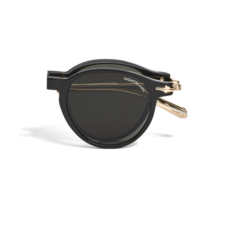 OVAL FOLDABALE SUNGLASSES WITH BLACK COLOURED INJECTED FRAME 1