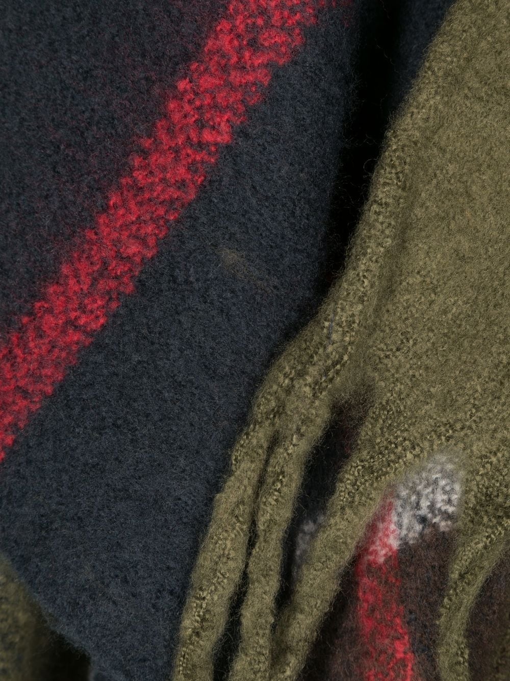 plaid fringe-detail scarf - 2