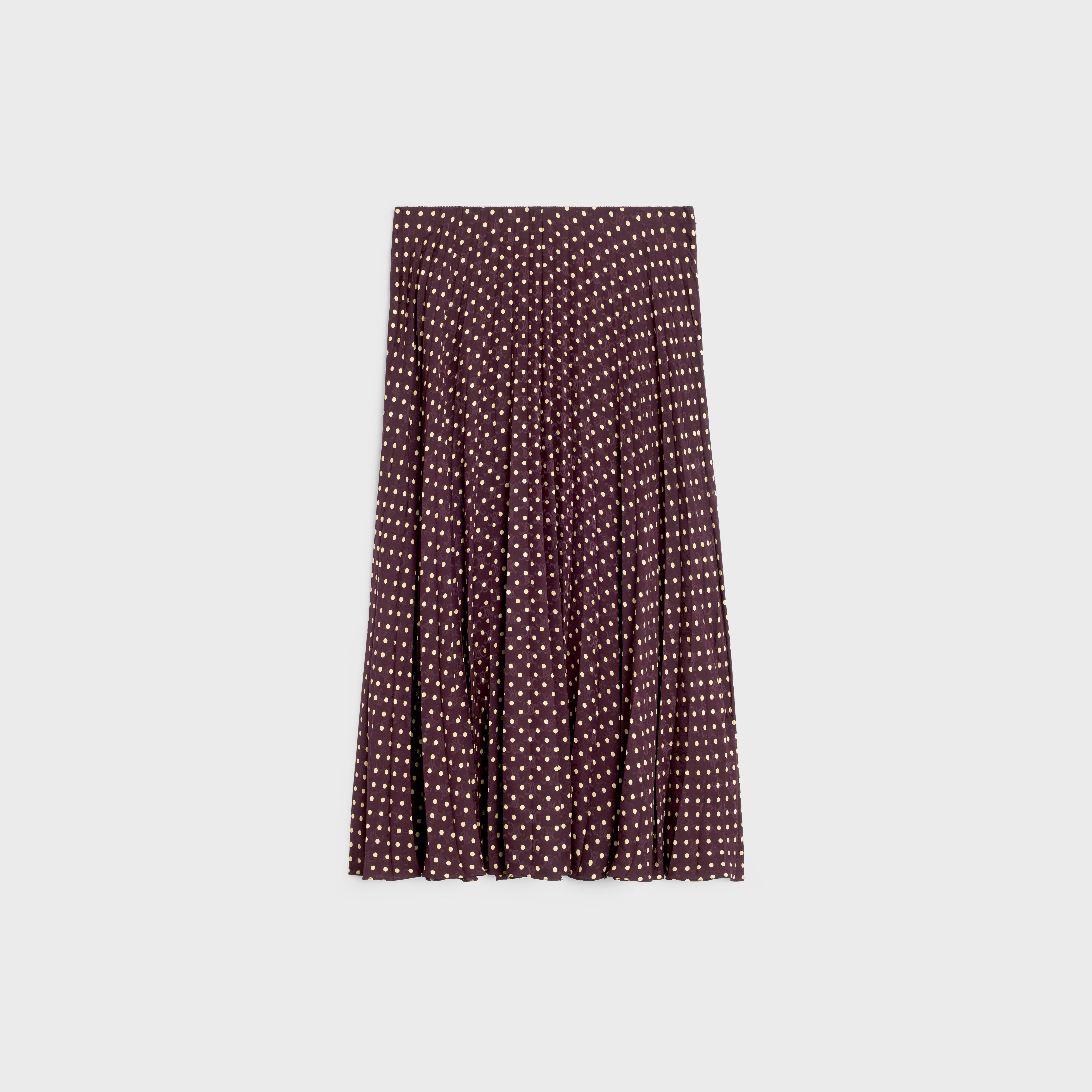 pleated midi skirt in silk - 1