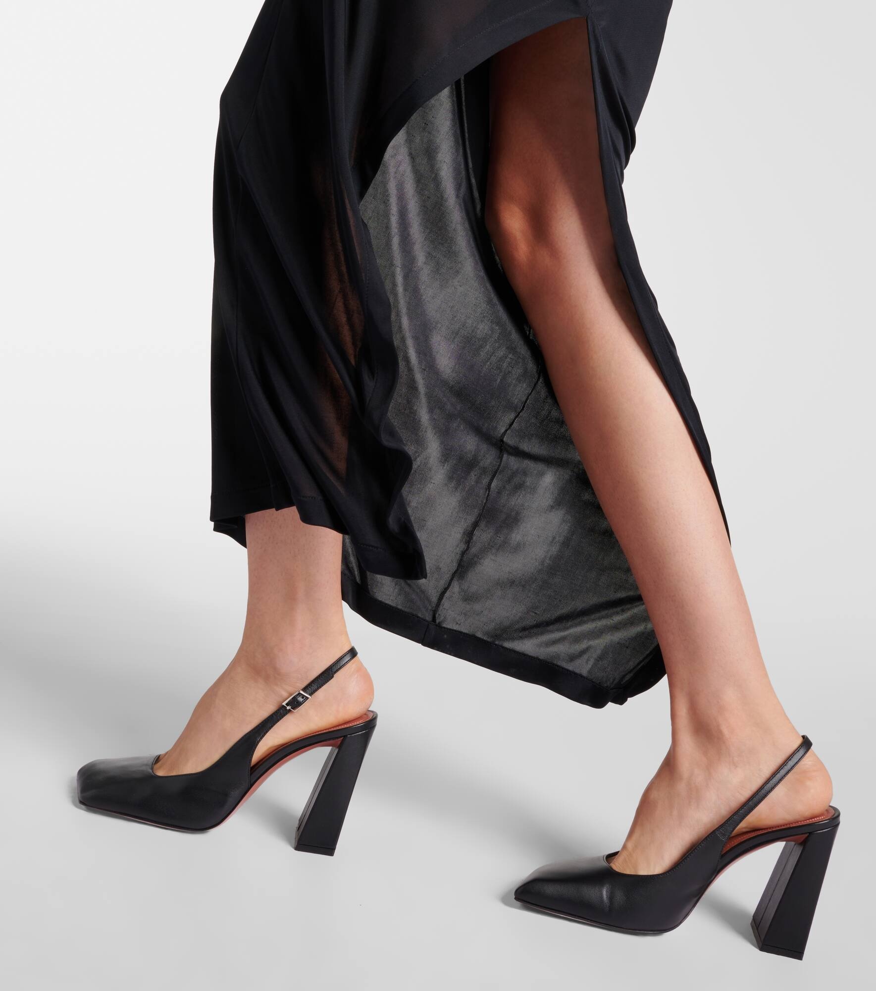 Charlotte 95 leather slingback pumps - 4