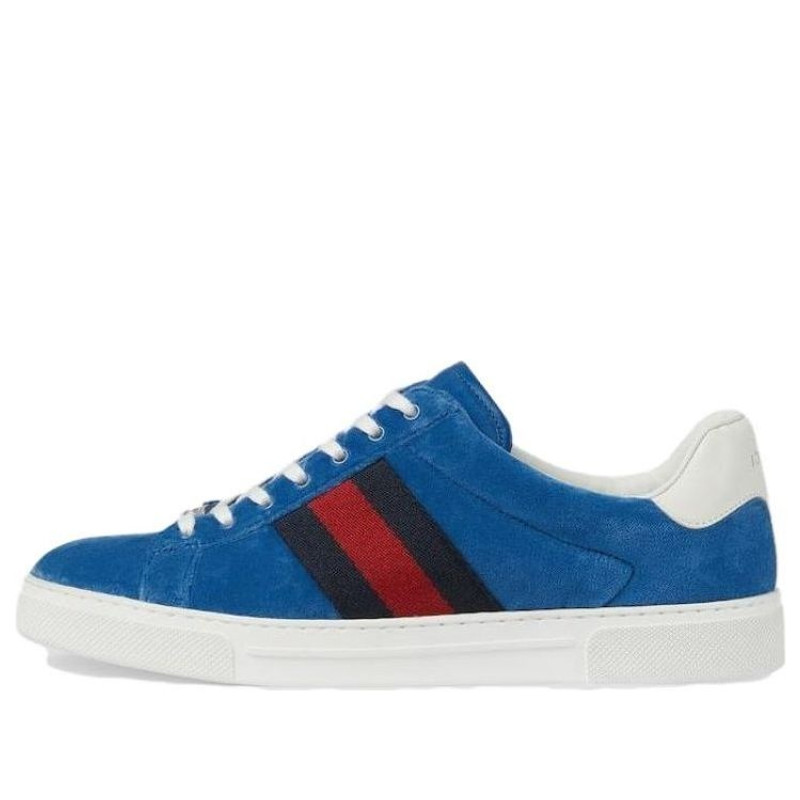 Gucci Ace Velvet Sneakers 'Blue Red' 757893-FACGV-4348 - 1