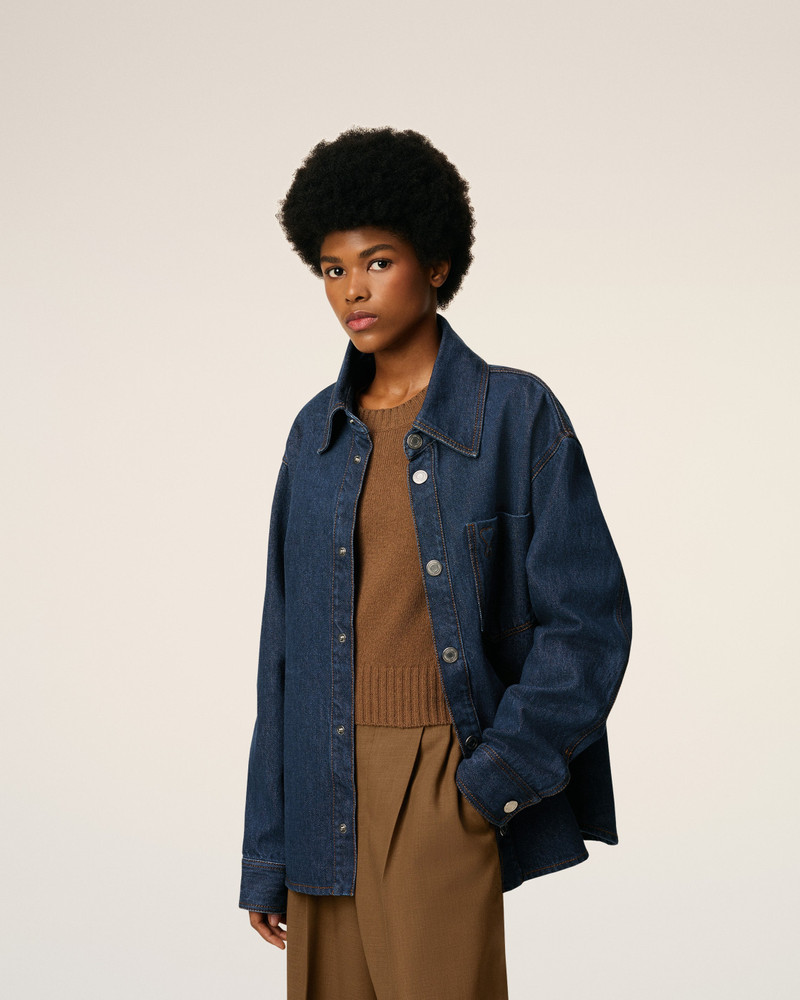 AMI Paris BLUE COTTON AMI DE COEUR OVERSHIRT outlook