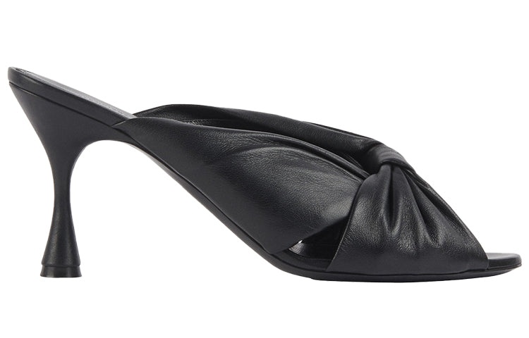 (WMNS) Balenciaga Small High Heels Black Slippers 617574WA2M01000 - 3