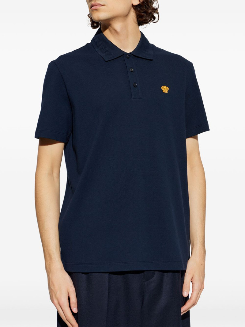 Medusa Head-appliqué polo shirt 3