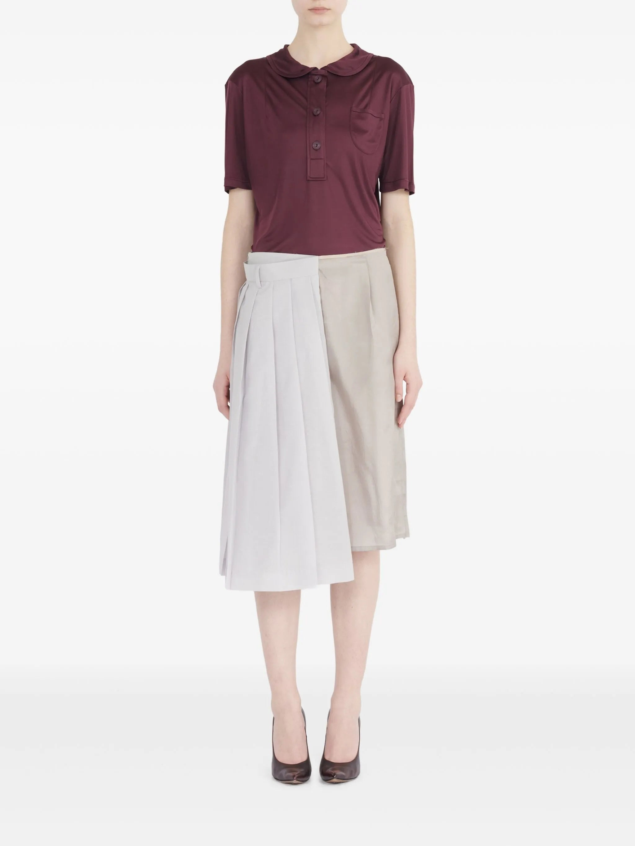 Maison Margiela Pleated Midi Skirt - 2