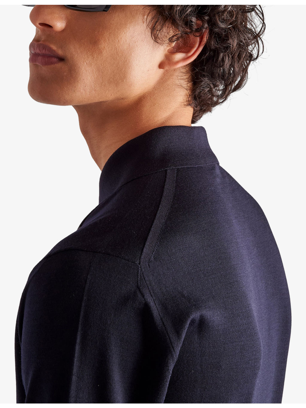 Branded Short-Sleeved Wool Polo Shirt - 5