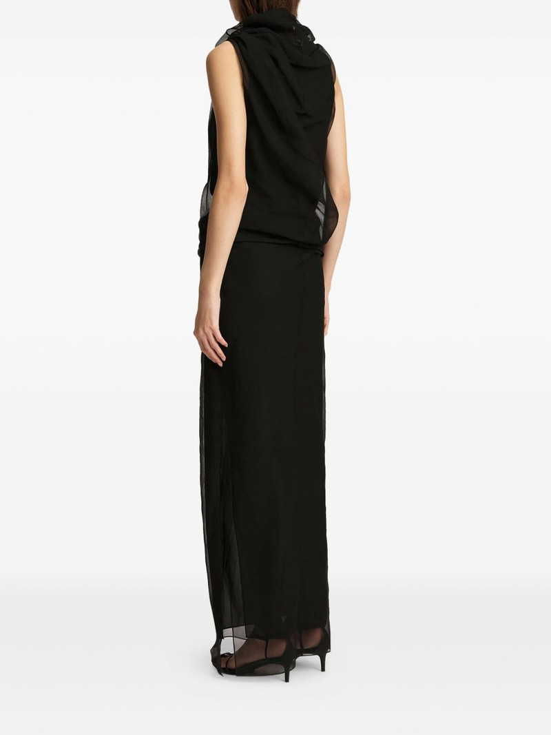 KHAITE Jeanty layered draped dress outlook