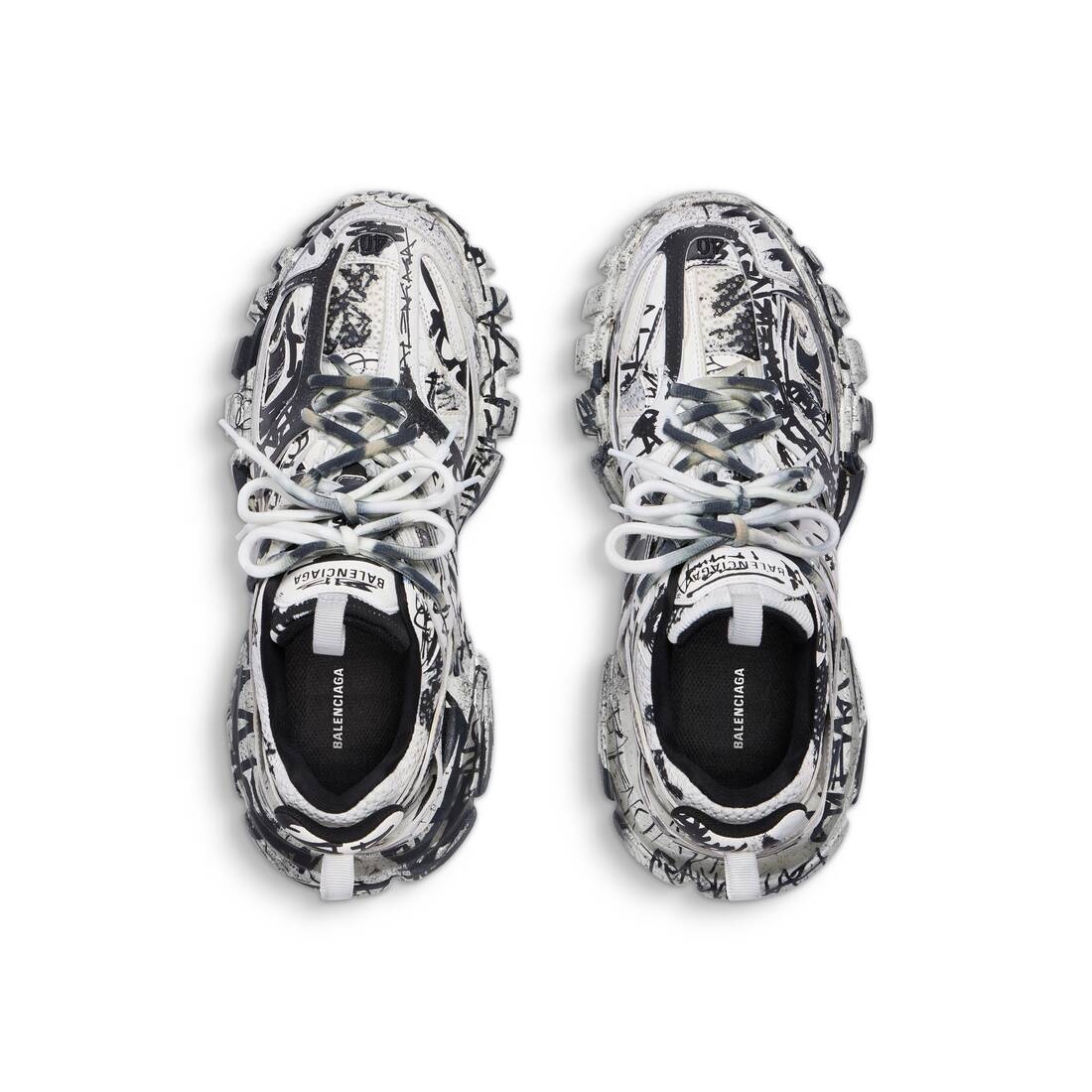 Men's Track Graffiti Sneaker  in White/black - 6